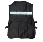 CHALECO BRIGADISTA NEGRO REFLEJANTE CON BOLSA TU
