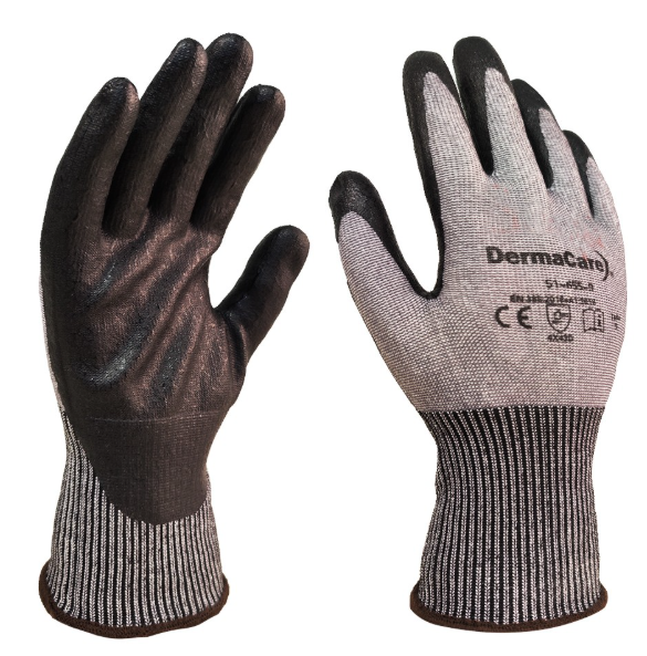 GUANTE 15G ANTICORTE PALMA NITRILO+