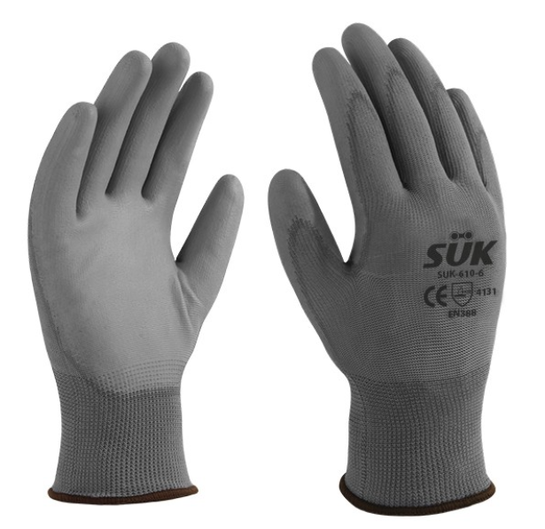 GUANTE NYLON GRIS C/PAL POLIU MARCA SUK